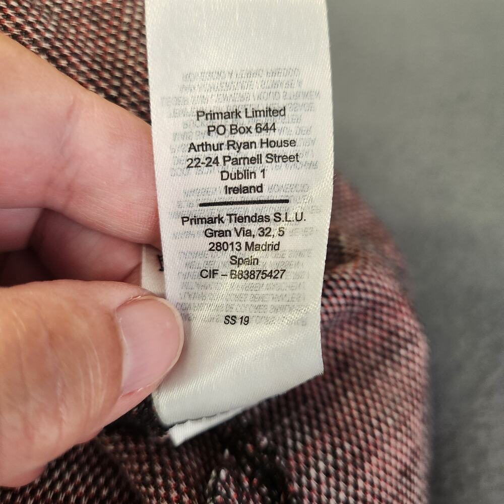 PRIMARK Mini Dress Womens 10 Black White Tweed Tartan Plaid Office Career 70s - Picture 7 of 12